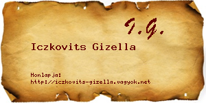 Iczkovits Gizella névjegykártya