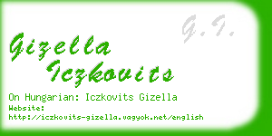 gizella iczkovits business card